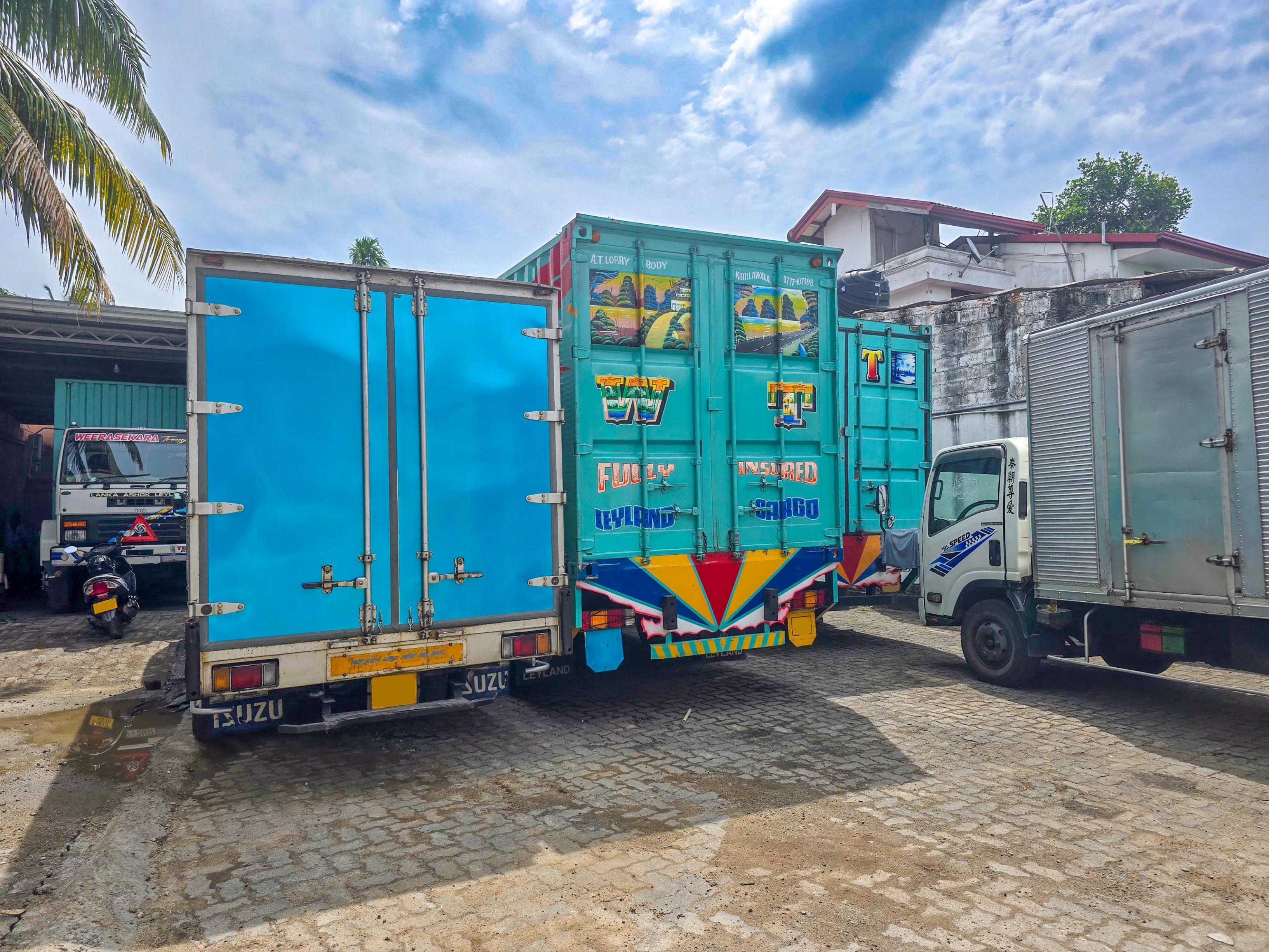 Weerasekara Transport Service Leyland Isuzu Truck Yard Colombo Sri Lanka